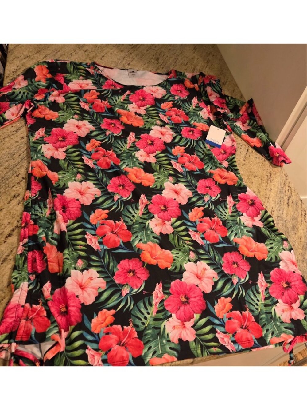 New! Dreamwave Size XL Floral 2 Piece Modest Swim Shirt & Pants UPF 50+ Wide-Leg - Picture 14 of 16